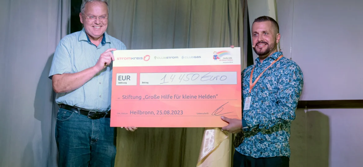 Spenden an Große Hilfe für kleine Helden Heilbronn
