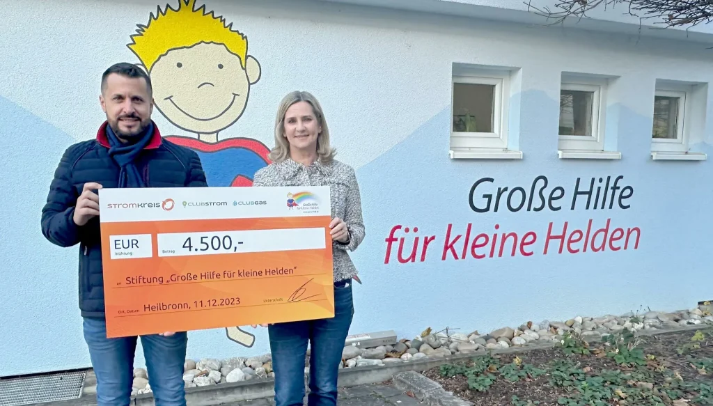 Spenden an Große Hilfe für kleine Helden Heilbronn