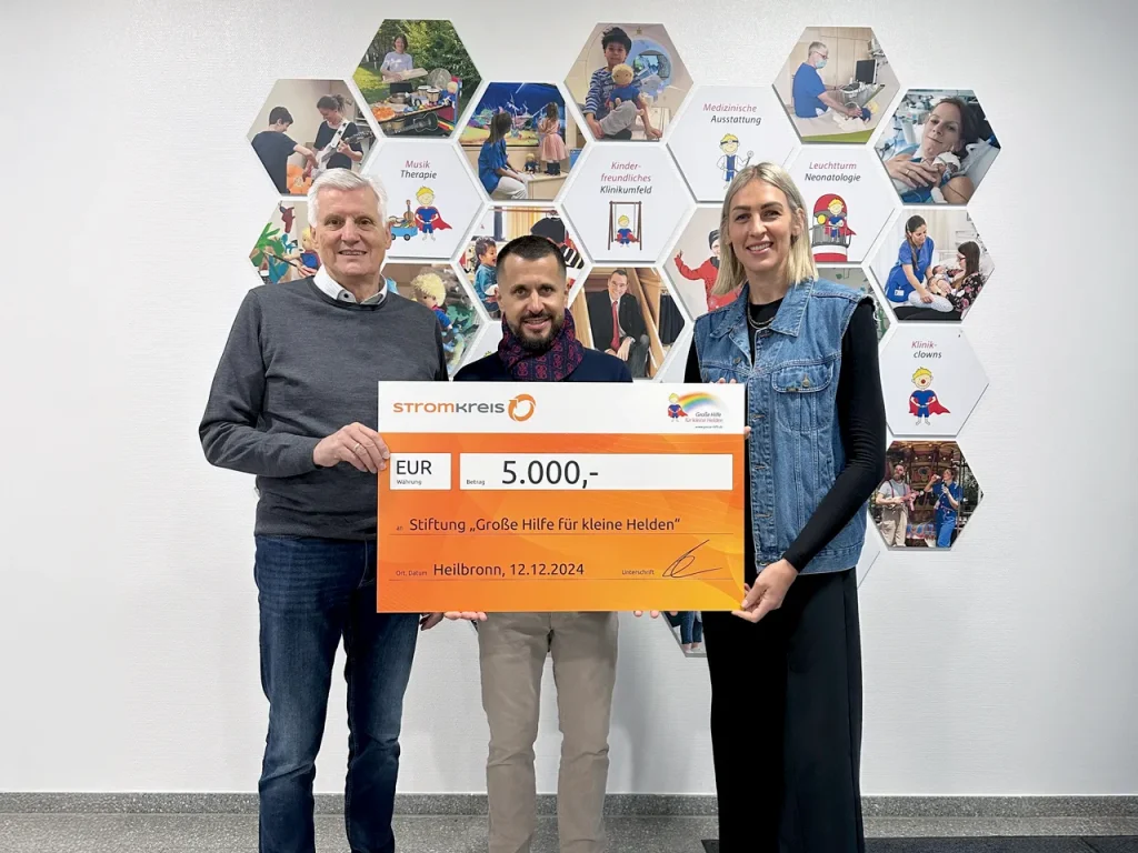 Spenden an Große Hilfe für kleine Helden Heilbronn
