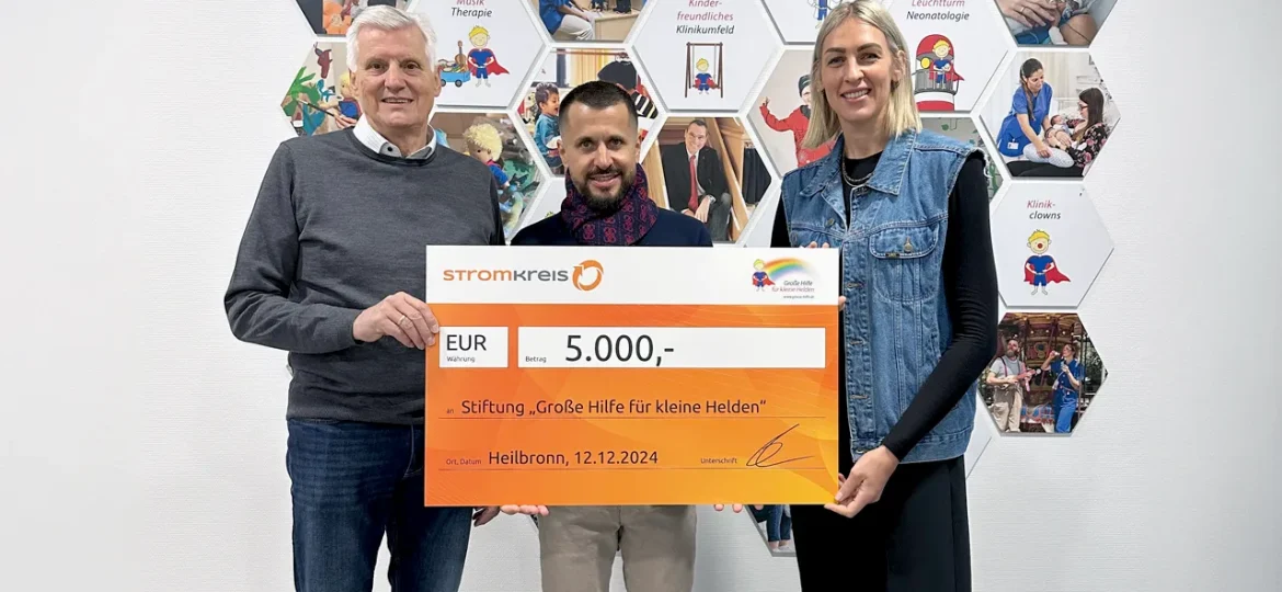Spenden an Große Hilfe für kleine Helden Heilbronn
