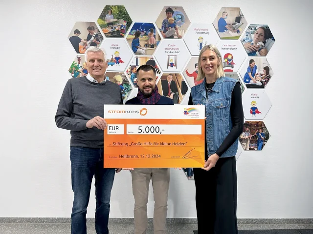 Spenden an Große Hilfe für kleine Helden Heilbronn