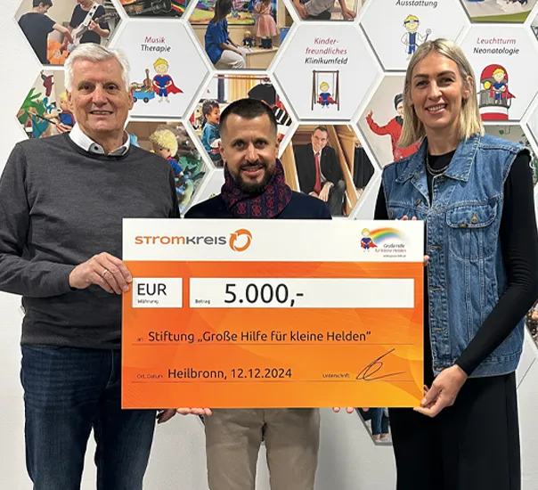 Spenden an Große Hilfe für kleine Helden Heilbronn
